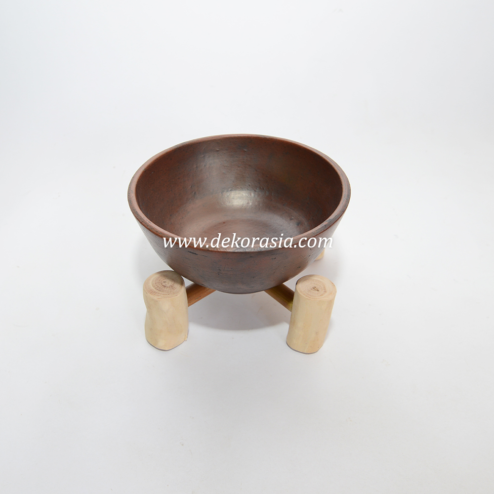 Raised Dog Bowl Small - Made of Wood, Elevated for Small to Medium Dogs